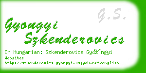 gyongyi szkenderovics business card